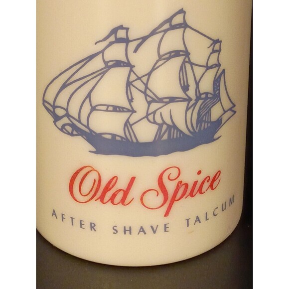 Vintage Old Spice After Shave Talcum Glass Bottle NEW 3oz Collectable Mens - Picture 2 of 6